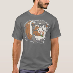 Schlaue Guinea mit Brille Nerd Guinea Schweinchen T-Shirt