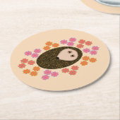 Schlaue Igel und Blume Untersetzer (Angewinkelt)