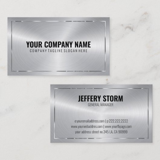 Schlaue Imitate, Silver Border Accelerator Visiten Visitenkarte (Vorne/Hinten)