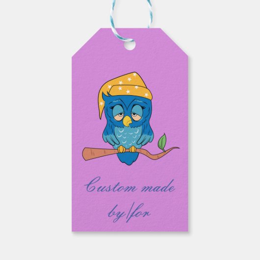 Schlaue Owl Thunder_Cove Geschenkanhänger (Rückseite)