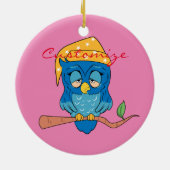 Schlaue Owl Thunder_Cove Keramik Ornament (Hinten)