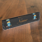 Schlaue Owl Thunder_Cove Namensplakette (Seite)