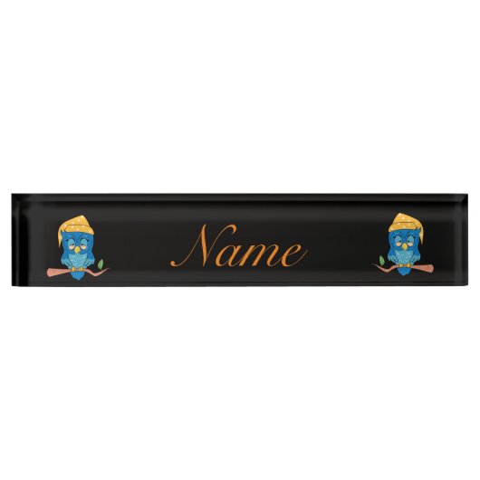 Schlaue Owl Thunder_Cove Namensplakette (Vorderseite)