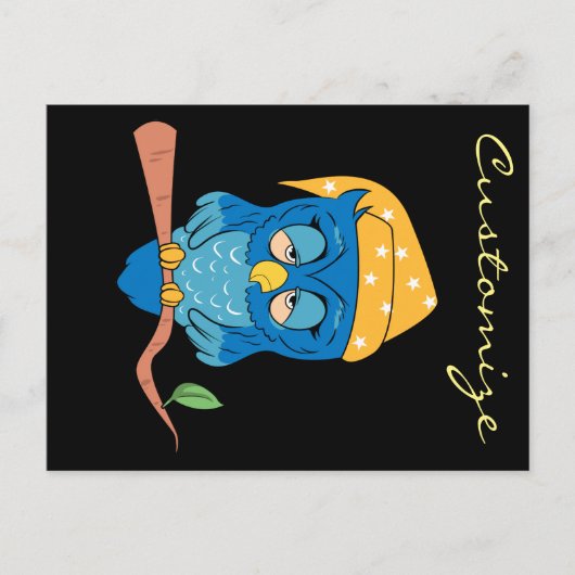 Schlaue Owl Thunder_Cove Postkarte (Vorderseite)