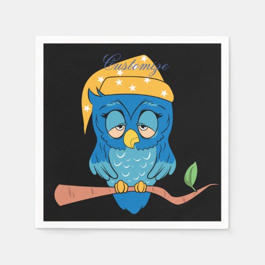 Schlaue Owl Thunder_Cove Serviette (Vorderseite)