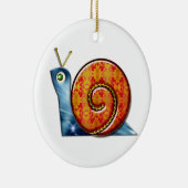 Schlaue Schnecke Keramik Ornament (Rechts)