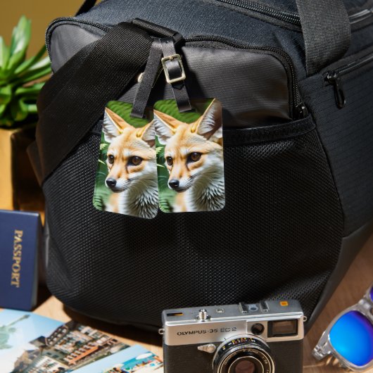 Schlauer Fennek Fuchs, Gepäckanhänger (Vorderseite & Rückseite)