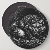Schlauer Wald Fuchs — von BurnsInHell Button (Vorne & Hinten)
