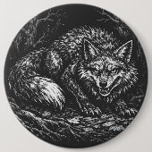 Schlauer Wald Fuchs — von BurnsInHell Button (Vorderseite)