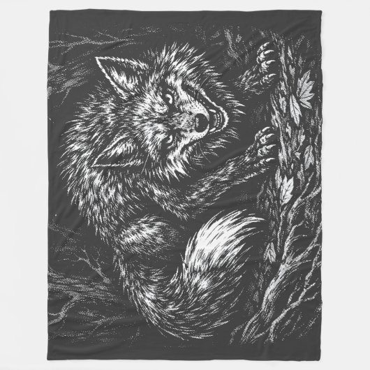 Schlauer Wald Fuchs — von BurnsInHell Fleecedecke (Vorderseite)