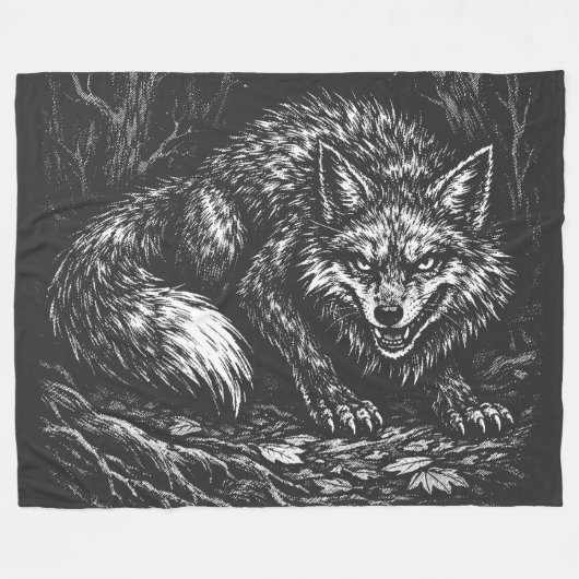 Schlauer Wald Fuchs — von BurnsInHell Fleecedecke (Vorderseite (Horizontal))