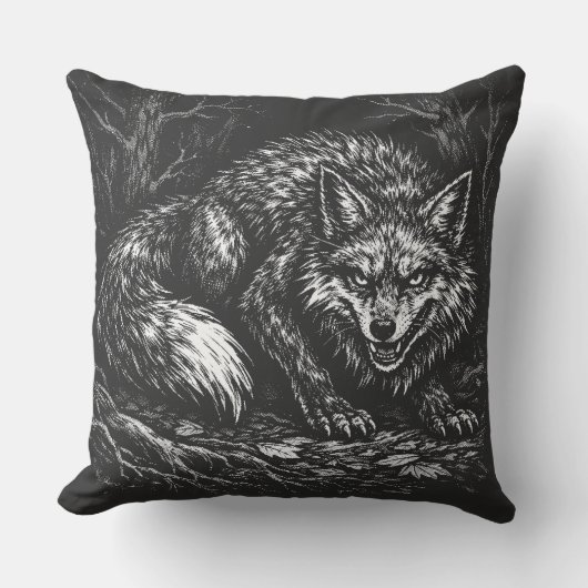 Schlauer Wald Fuchs — von BurnsInHell Kissen (Vorderseite)