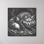 Schlauer Wald Fuchs — von BurnsInHell Leinwanddruck (Vorderseite)
