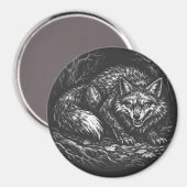 Schlauer Wald Fuchs — von BurnsInHell Magnet (Vorderseite/Rückseite)