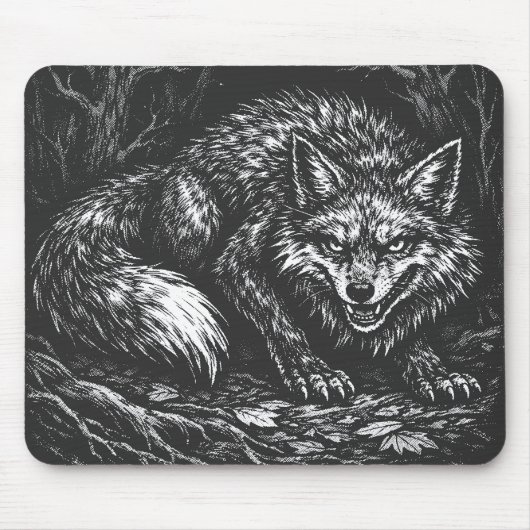 Schlauer Wald Fuchs — von BurnsInHell Mousepad (Vorne)
