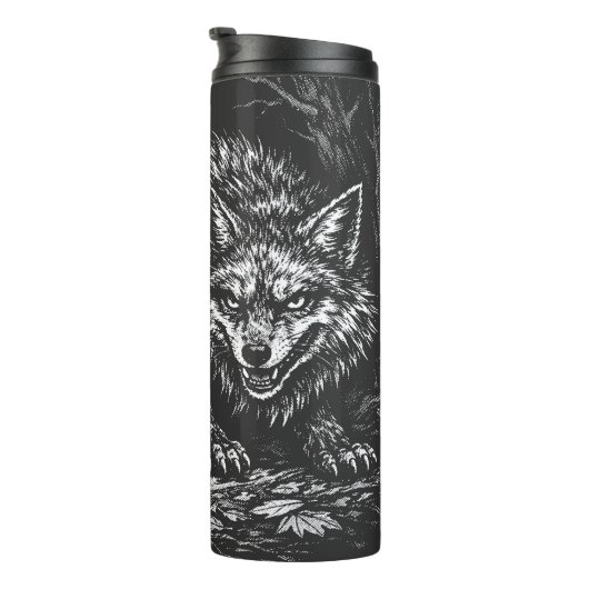Schlauer Wald Fuchs — von BurnsInHell Thermosbecher (Nach rechts gedreht)