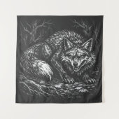 Schlauer Wald Fuchs — von BurnsInHell Wandteppich (Vorderseite)