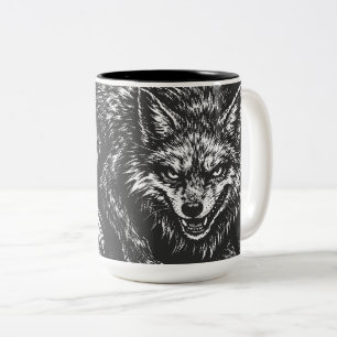 Schlauer Wald Fuchs — von BurnsInHell Zweifarbige Tasse