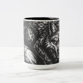 Schlauer Wald Fuchs — von BurnsInHell Zweifarbige Tasse (Mittel)