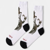 Schlaues Fuchs Socken (Linkes Detail)