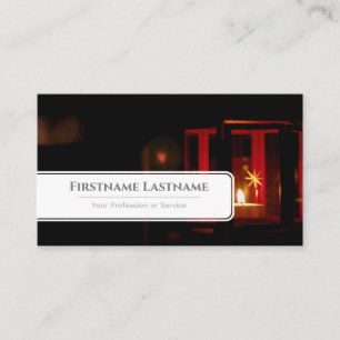 Schlaues Kerzenlicht für atmosphärische Event-Mana Visitenkarte