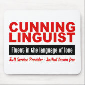 Schlaues Linguistgewohnheit mousepad (Vorne)