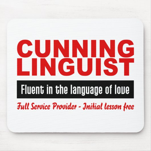 Schlaues Linguistgewohnheit mousepad (Vorne)