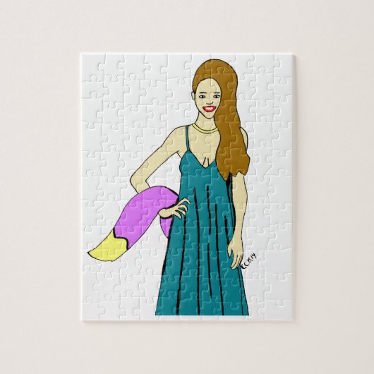 schlaues Mädchen Puzzle (Vertikal)