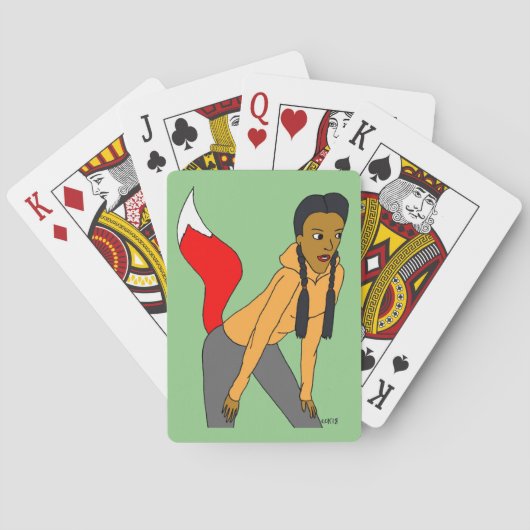 schlaues Mädchen Spielkarten (Rückseite)