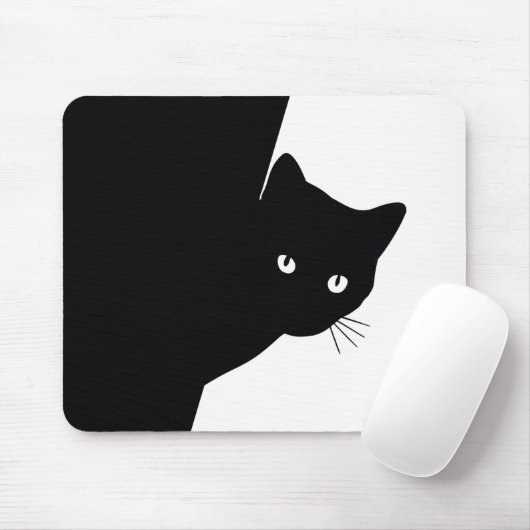 Schlaues schwarzes Kätzchen Mousepad (Mit Mouse)