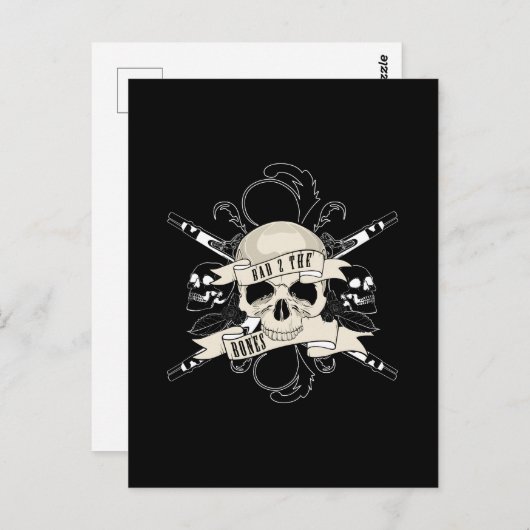 Schlecht 2 Knochen  Postkarte (Vorne/Hinten)