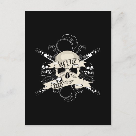 Schlecht 2 Knochen  Postkarte (Vorderseite)