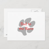 Schlecht am Knochen (Pfotendruck) Postkarte (Vorne/Hinten)