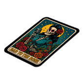 Schlecht an der Bone Retro Skeleton Singer Magnet (Linke Seite)
