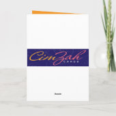 Schlecht an der Knochenmona Lisa Skeletton Hallowe Karte (Rückseite)