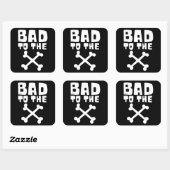 SCHLECHT AUF DEM KNOCH QUADRATISCHER AUFKLEBER (Blatt)