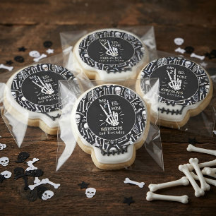Schlecht bis auf die Knochen! Halloween 2. Geburts Runder Aufkleber