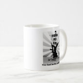 Schlecht-Esel Häschen mit der Gewehr-Kaffee-Tasse Kaffeetasse (VorderseiteRechts)