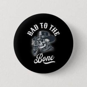 Schlecht für den Knochenschädel-Rebell Edgy Hallow Button
