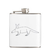 Schlecht gezeichnet Aardvark Hip Flask Flachmann (Vorderseite)