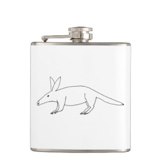 Schlecht gezeichnet Aardvark Hip Flask Flachmann