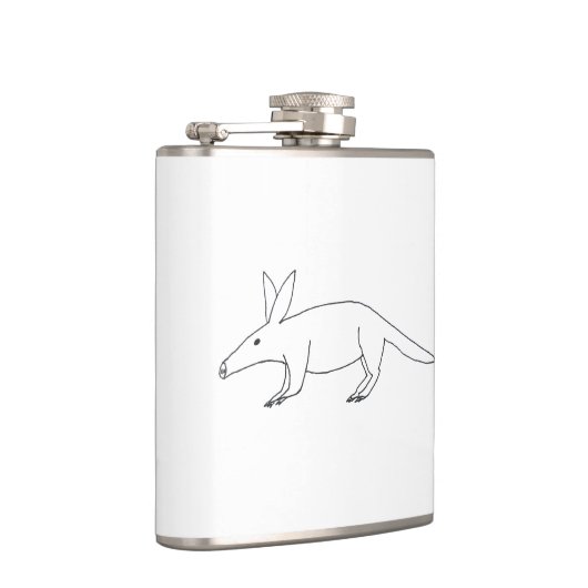 Schlecht gezeichnet Aardvark Hip Flask Flachmann (Rechts)
