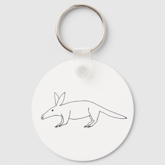 Schlecht Gezeichnet Aardvark Schlüsselanhänger (Vorderseite)