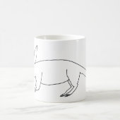 Schlecht gezeichnet Aardvark-Tasse Kaffeetasse (Mittel)