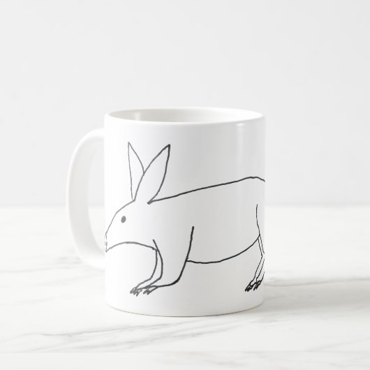 Schlecht gezeichnet Aardvark-Tasse Kaffeetasse (Vorderseite Links)