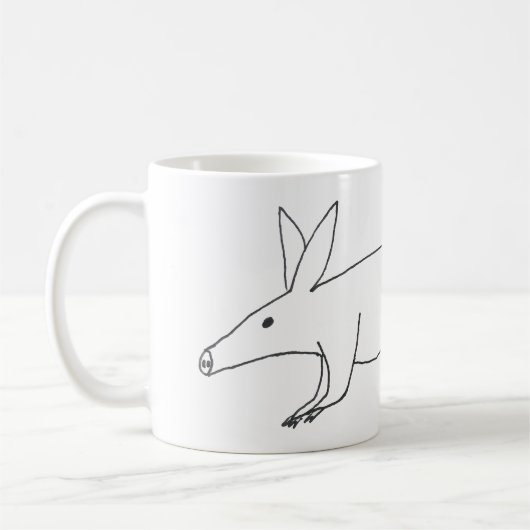 Schlecht gezeichnet Aardvark-Tasse Kaffeetasse (Links)