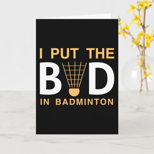 Schlecht in Badminton Karte (Gelbe Blume)