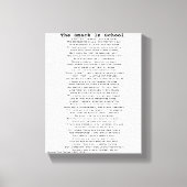 SCHLECHT IN DER SCHULE LEINWANDDRUCK (Vorderseite)