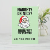 SCHLECHT ODER BRAVE? WEIHNACHTSPARTY-EINLADUNGEN EINLADUNG (Stehend Vorderseite)