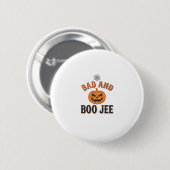 Schlecht und Boo Jee Halloween-Kürbis-Grafik_1 Button (Vorne & Hinten)